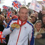 Sir Chris Hoy with his medals