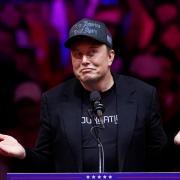 Elon Musk speaking at a Donald Trump campaign rally at Madison Square Garden (AP Photo/Evan Vucci)