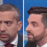 Mehdi Hasan (left) clashed with journalist Ryan Girdusky (right) over his 'racist comment'