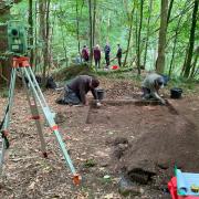 Archaeologists unearthed a cobbled surface, a possible drain and pottery sherds which date to the late medieval period of 14th or 15th century