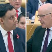 Scottish Labour leader Anas Sarwar (left) and First Minister John Swinney