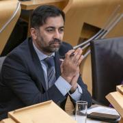 Humza Yousaf pictured in the Scottish Parliament