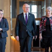 From left: Deputy First Minister Kate Forbes, First Minister John Swinney, and Finance Secretary Shona Robison