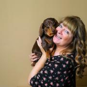 Janey Godley and her dog, Honey