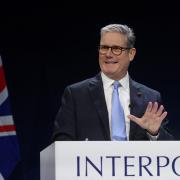 Prime Minister Keir Starmer gave a speech during the Interpol General Assembly on Monday