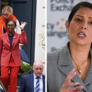 Priti Patel (right) has been appointed shadow foreign secretary in Kemi Badenoch's shadow cabinet