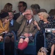 King Charles III and Queen Camilla during the Braemar Gathering highland games