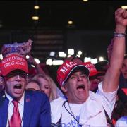 Donald Trump has won the swing states of North Carolina and Georgia (AP Photo/Evan Vucci)