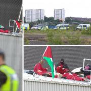 Two pro-Palestine protesters have had their sentence reduced following a protest in Glasgow