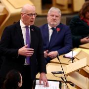 John Swinney speaking at FMQs on Thursday afternoon