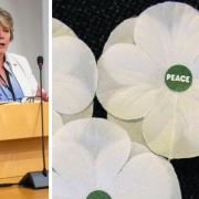 Michelle Thomson chooses to wear a white poppy