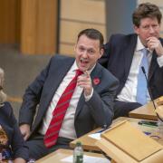 Scottish Conservative leader Russell Findlay during First Minister's Questions