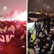 Fans clashed following Thursday night's Europa League match