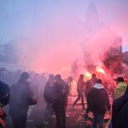 The violence broke out in Amsterdam on Thursday