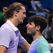 Alexander Zverev, left, defeated Carlos Alcaraz (Antonio Calanni/AP)