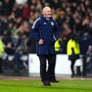 Steve Clarke smiles as Scotland beat Croatia (Andrew Milligan/PA)