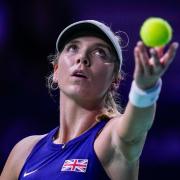 Katie Boulter prepares to serves against Germany’s Laura Siegemund (Manu Fernandez/AP)