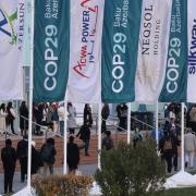 Conference participants attend day six at the UNFCCC COP29 Climate Conference in Baku, Azerbaijan