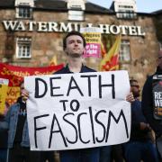 Stand Up to Racism campaigners protest in Paisley, Renfrewshire earlier this year