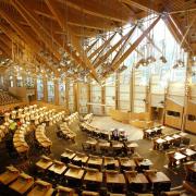 The debating chamber at Holyrood