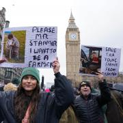 Farmers protested in Westminster over Labour's plans to impose fresh taxes on family farms