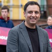 Scottish Labour's Anas Sarwar pictured campaigning for the Maryhill by-election which will be held on Thursday