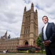 Scottish Labour leader Anas Sarwar photographed outside the Houses of Parliament in Westminster