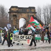 Organisers estimated around 1000 people turned up to the demonstration