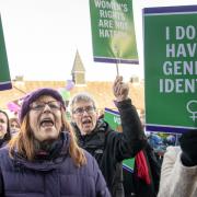 For Women Scotland campaigners have protested against trans rights outside the Scottish Parliament