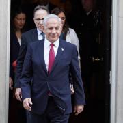 Israeli Prime Minister Benjamin Netanyahu leaves 10 Downing Street, London