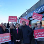 Anas Sarwar campaigning near Clydebank with Scottish Labour activists