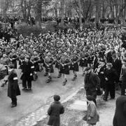 The re-formed 51st Highland Division back in Saint-Valery-en-Caux in 1944. Thousands of their number were captured in the French town four years earlier