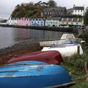 A sunken barge off Portree Harbour has been giving off the smell of rotten eggs