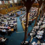 The chamber of the 2018 General Assembly of the Church of Scotland