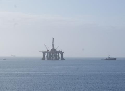 The National: Oil rig appears in Falmouth Bay