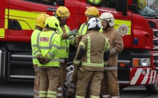Nine fire appliances were called to the scene