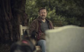 Ricky Gervais’s character Tony is often seen sitting on a bench at his local churchyard