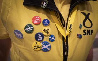 An SNP member at an autumn conference in Aberdeen
