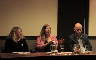 From left: Emma Russell, Gillian Mackay and Neil MacLeod spoke at Yes Falkirk event last week