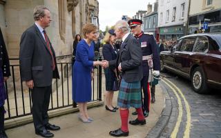 Nicola Sturgeon met King Charles on Monday as he officially conferred city status on Dunfermline