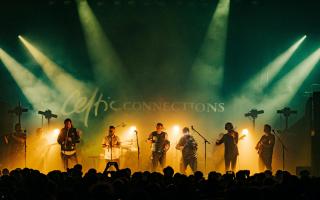 Treacherous Orchestra, a Scottish 12-piece Celtic fusion band, perform at the Old Fruitmarket part of Celtic Connections