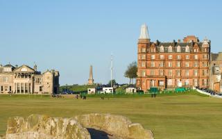 The famous Swilcan bridge on the 18th hole of the Old Course links in St Andrews, Scotland. Many famous golfers have traditionally posed for photographs on this bridge at the end of their tournament rounds, thanking the crowds for their support. The
