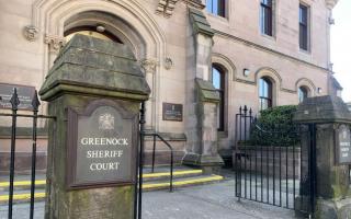 Greenock Sheriff Court, where Inverclyde Council's leader Stephen McCabe is due to appear on Friday