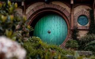 A Hobbit's house in New Zealand, used for filming the famous series