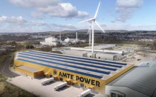An artist's impression of the proposed AMTE Power megafactory, which have since been scrapped