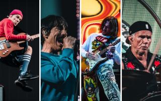 Red Hot Chili Peppers performed in Glasgow on Sunday