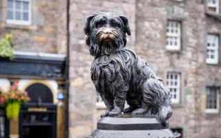Greyfriars Bobby is commemorated with a statue near the church