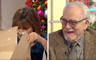 Brian Cox presented the host with a gift on her birthday