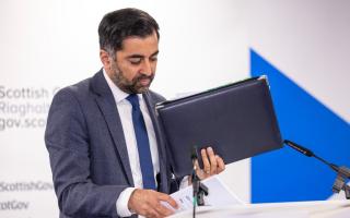 First Minister Humza Yousaf at a press conference for the launch of an independence white paper Image: PA