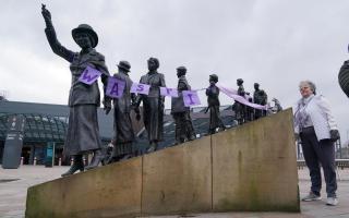 WASPI protesters pictured in Glasgow